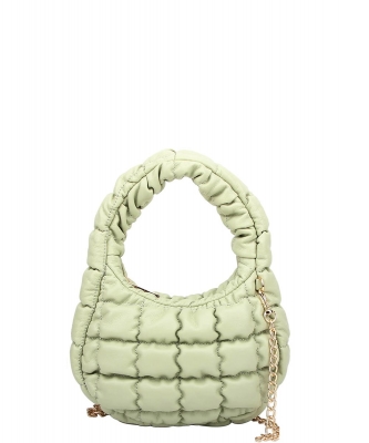 Fashion Puffy Crossbody Bag HQ127 LIGHT GREEN